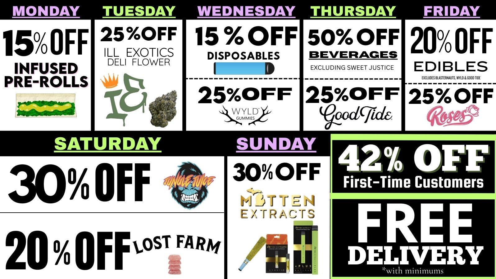 Bazonzoes | Walled Lake | Rec Bazonzoes Days of the Week Deals