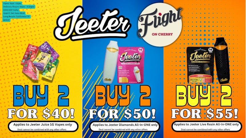 Flight On Cherry Buy 2 for $$ - JEETER VAPES