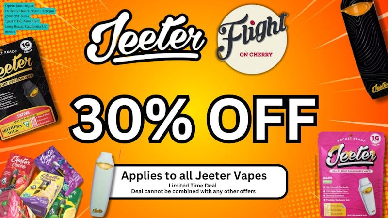 Flight On Cherry 30% OFF Jeeter VAPEs