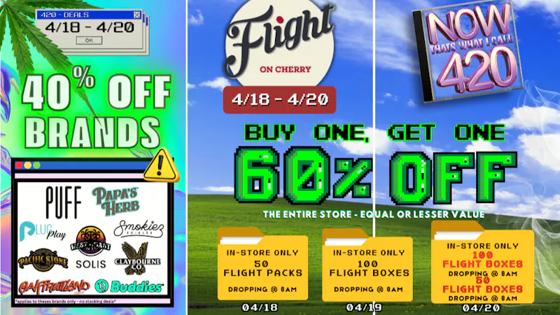Flight On Cherry 40% OFF BRANDS - 420 DEALS!