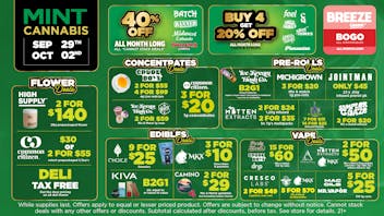 Mint Cannabis - New Buffalo Mint Featured Deals Weekend