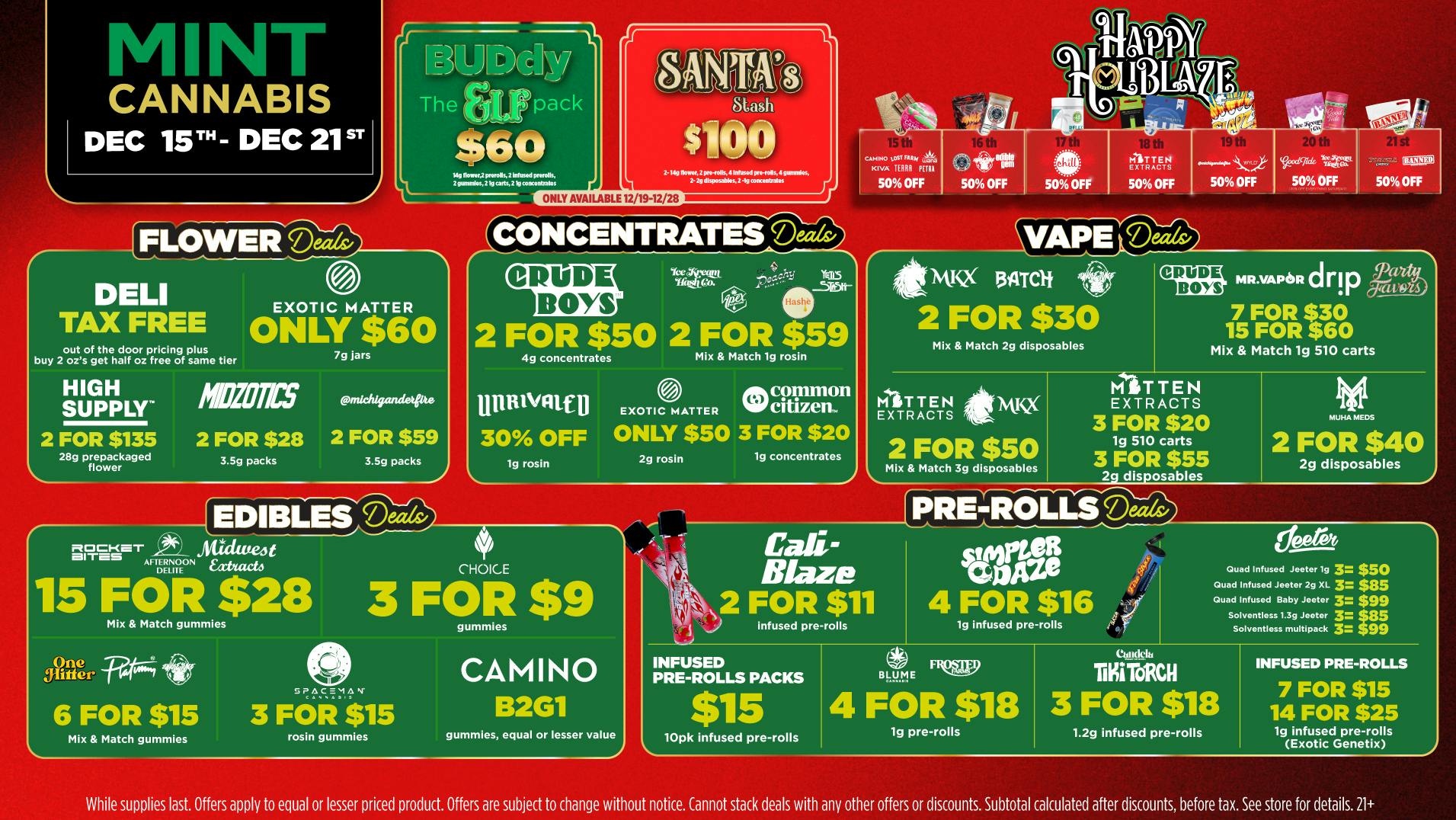 Mint Cannabis - New Buffalo Mint's HOTTEST Weekly Deals