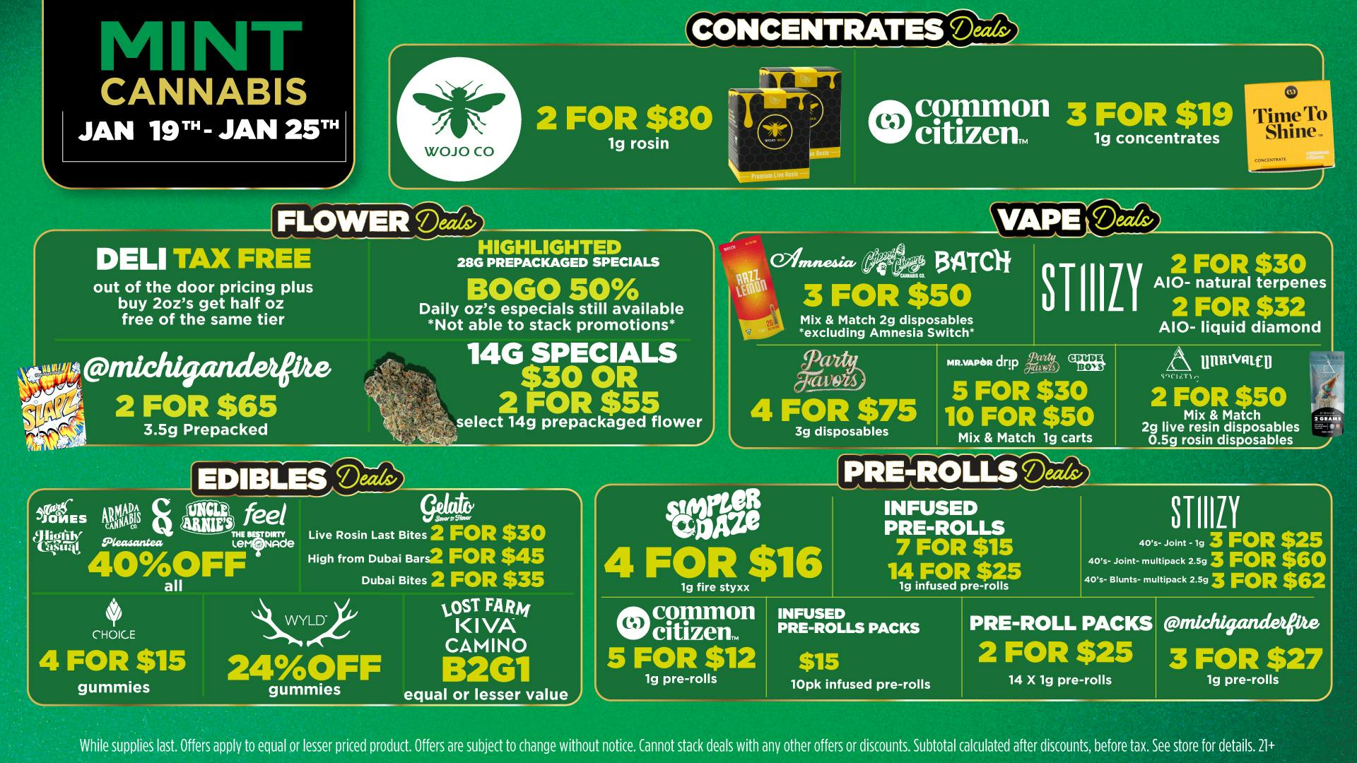 Mint Cannabis - Coldwater Mint's HOTTEST Weekly Deals