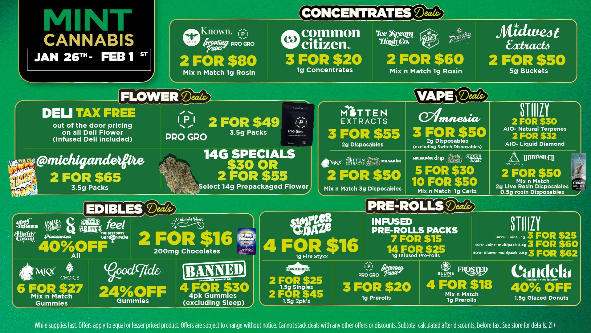 Mint Cannabis - New Buffalo Mint's HOTTEST Weekly Deals