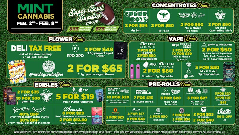 Mint Cannabis - Kalamazoo Mint's HOTTEST Weekly Deals