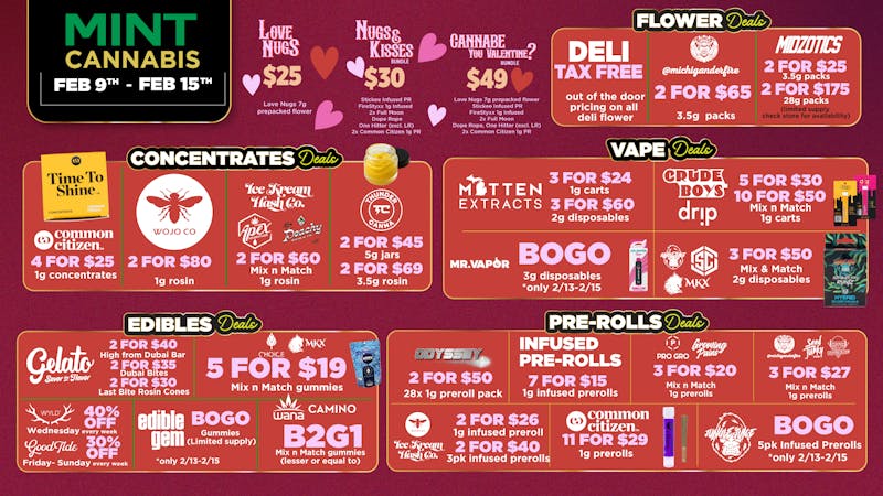 Mint Cannabis - Portage Mint's HOTTEST Weekly Deals