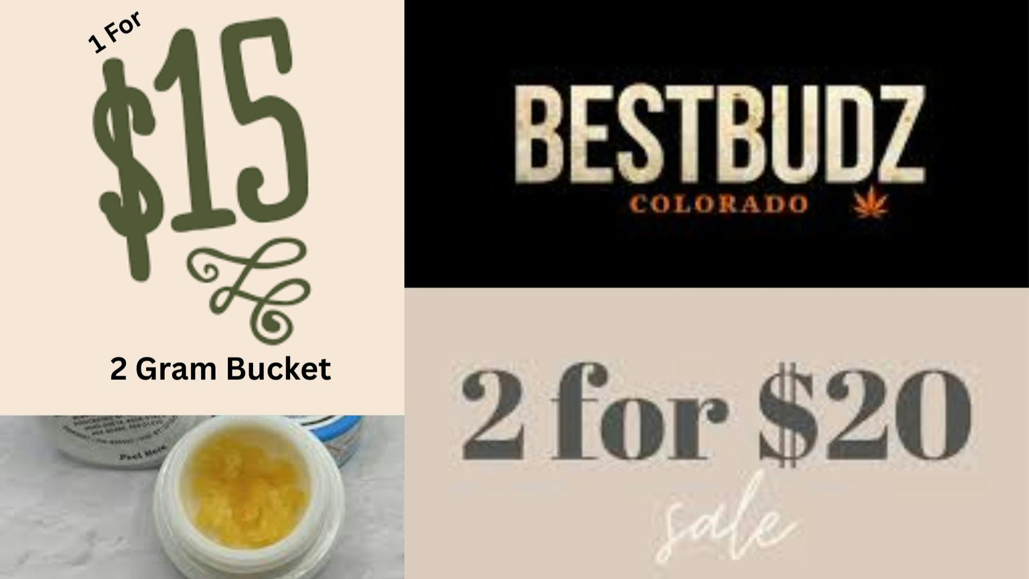 Best Budz Austin Bluffs 2 Gram Sugar Wax Buckets!!!!