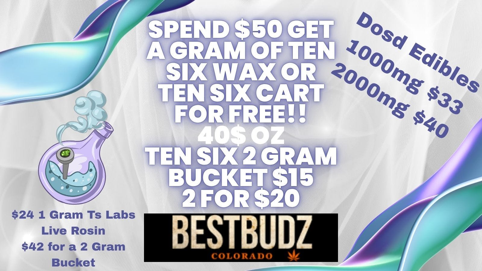 Best Budz Austin Bluffs FREE CART OR GRAM OF WAX!