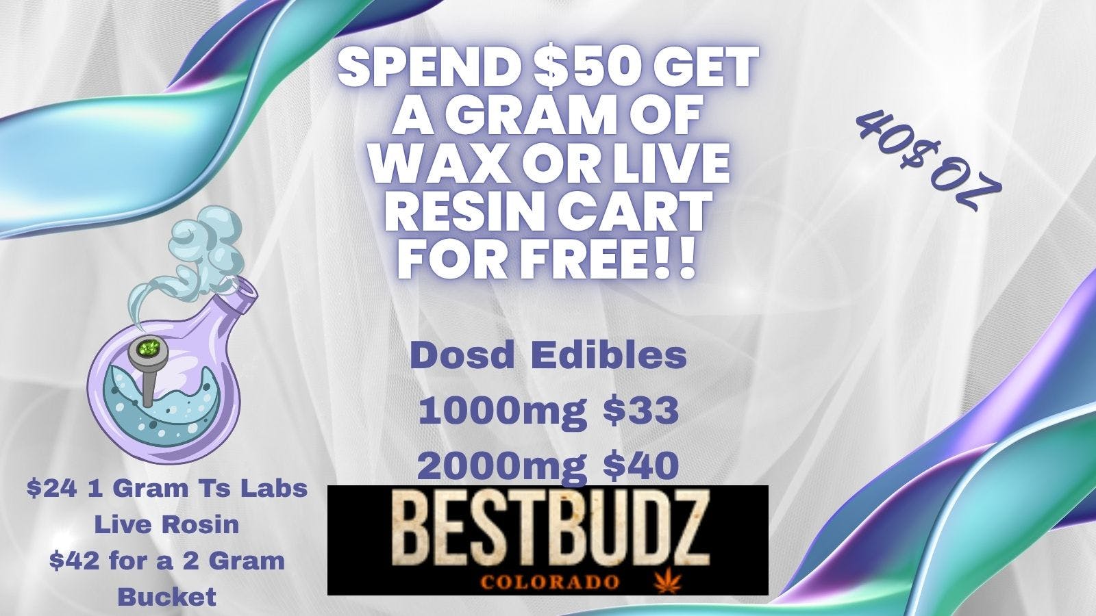 Best Budz Austin Bluffs FREE CART OR GRAM OF WAX!