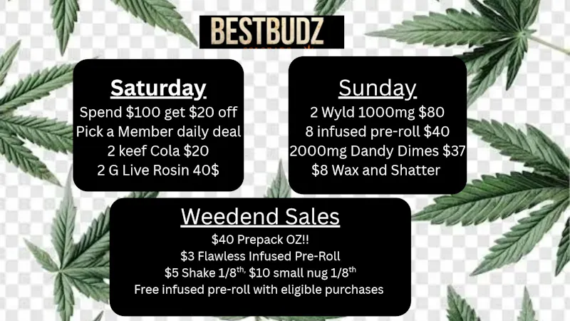 Best Budz Austin Bluffs Weekend Deals!!!!