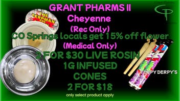 Grant Pharms II LOCAL RESIDENTS GET 15% OFF REC FLOWER!