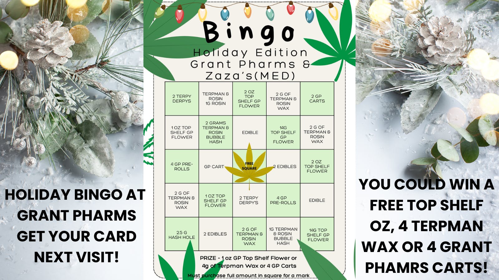 Grant Pharms MMC HOLIDAY BINGO AT GRANT PHARMS