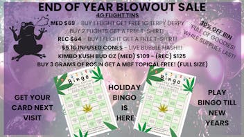 ZAZA'S HOLIDAY BINGO AND END OF YEAR BLOWOUT NOW 🥳