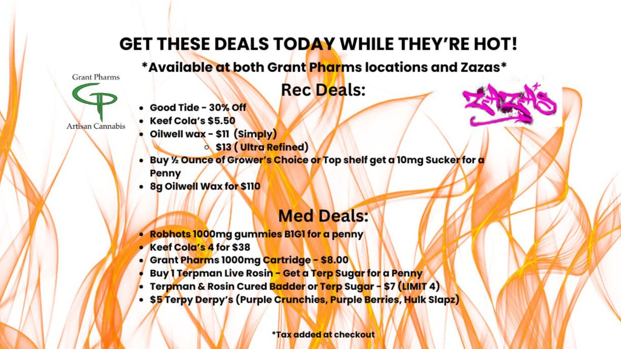 Grant Pharms II ADDITIONAL END OF THE YEAR BLOWOUT DEALS IN STORE