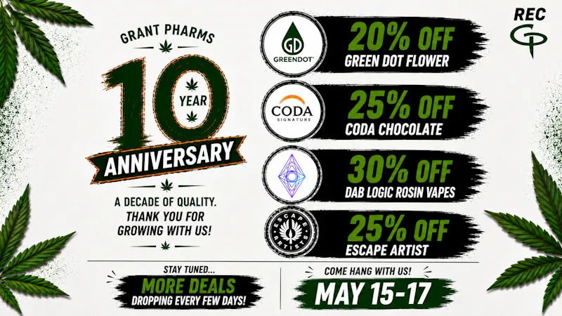 REC - 30% OFF DAB LOGIC VAPES at Grant Pharms II | Weedmaps