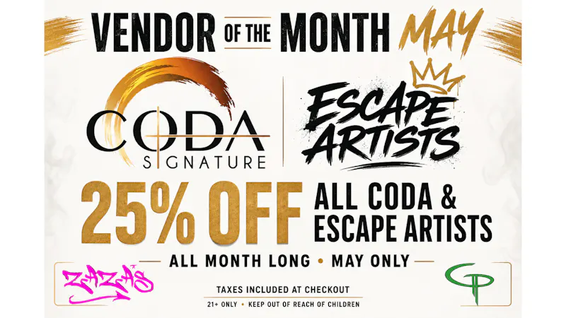 Grant Pharms II 25% off Escape Artists & Coda!