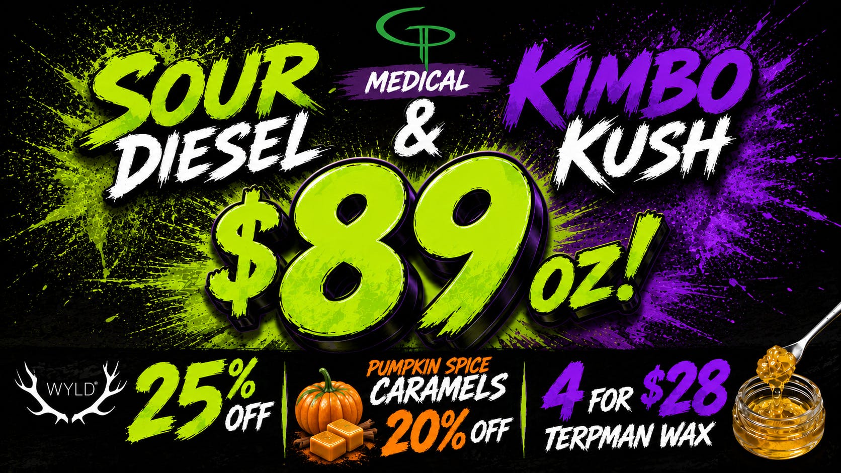 Grant Pharms II MED - Sour Diesel & Kimbo Kush $89 OZ!