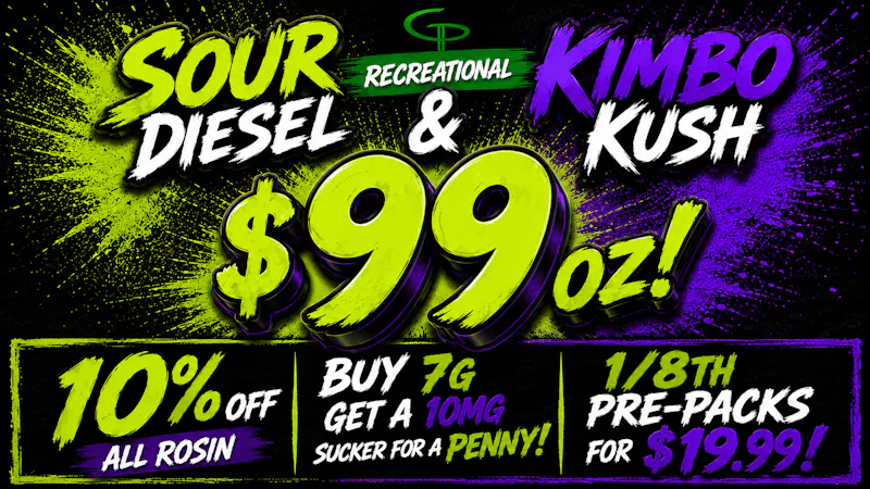 Grant Pharms II REC - Sour Diesel & Kimbo Kush $99 OZ!
