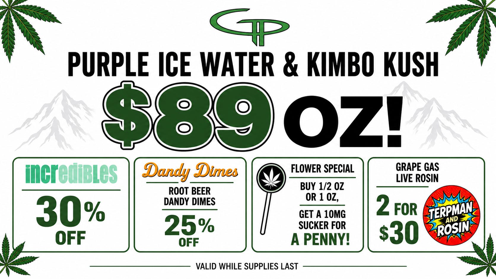 Grant Pharms II MED - $89 Kimbo Kush & Purple Ice Water Ounces!