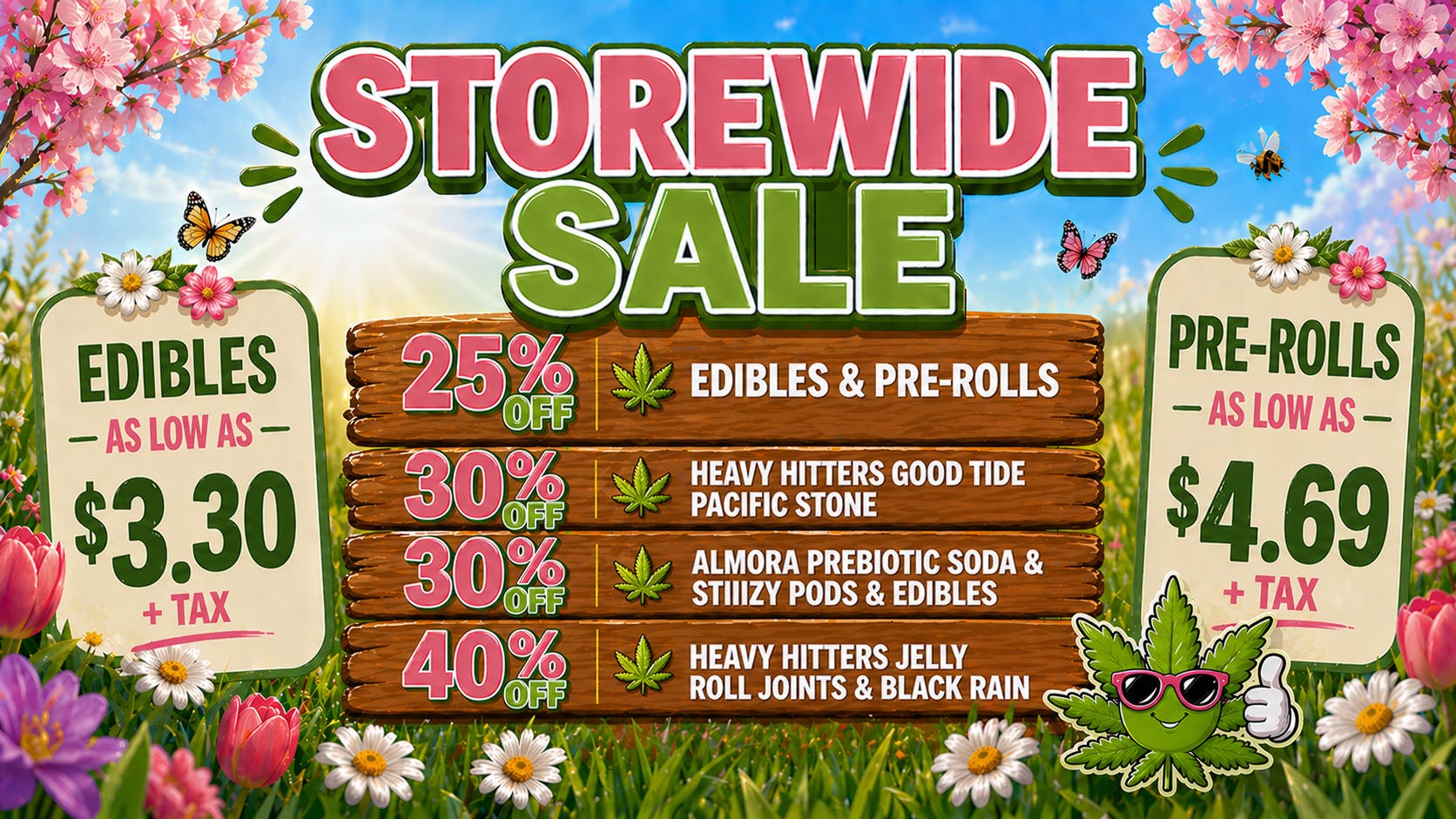 HerbNJoy 30%1stORDER/25%Edibles & Pre-Rolls