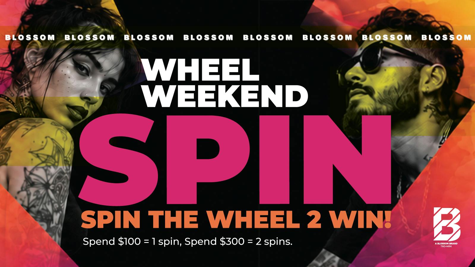 Blossom Cannabis - Saco Wheel Weekend Spin to win Big!
