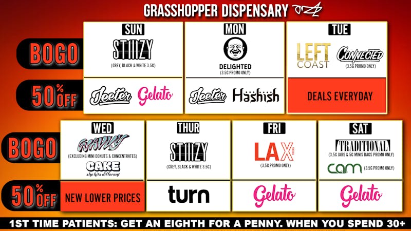 Grasshopper [Chula Vista] NEW LOWER PRICES + DEALS EVERYDAY!