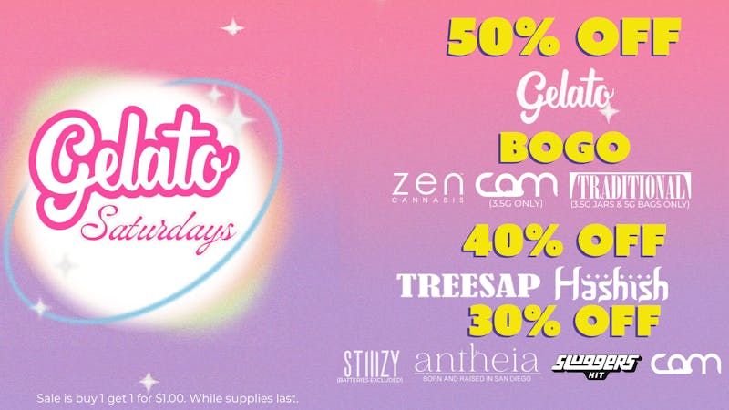 Grasshopper [Chula Vista] Gelato Saturday Deals!