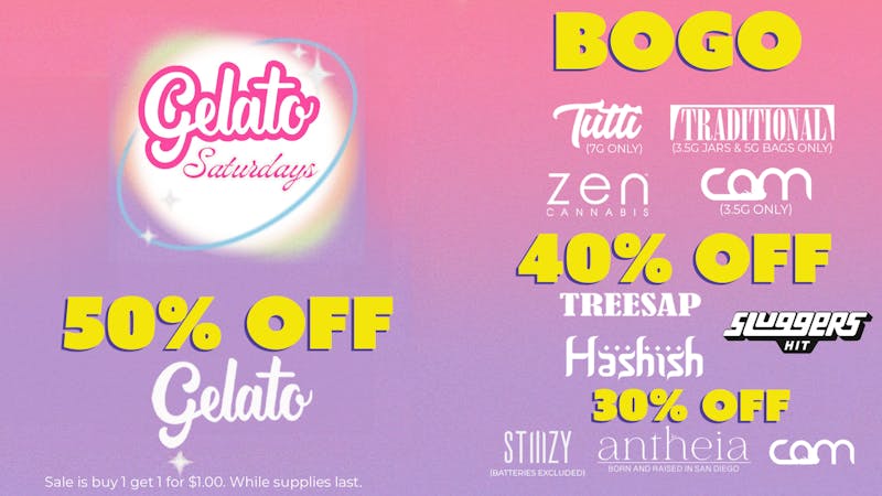 Grasshopper [Chula Vista] Gelato Saturday Deals!