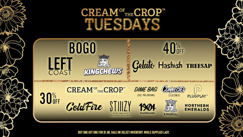 Grasshopper [Chula Vista] Cream of the Crop Tuesday!