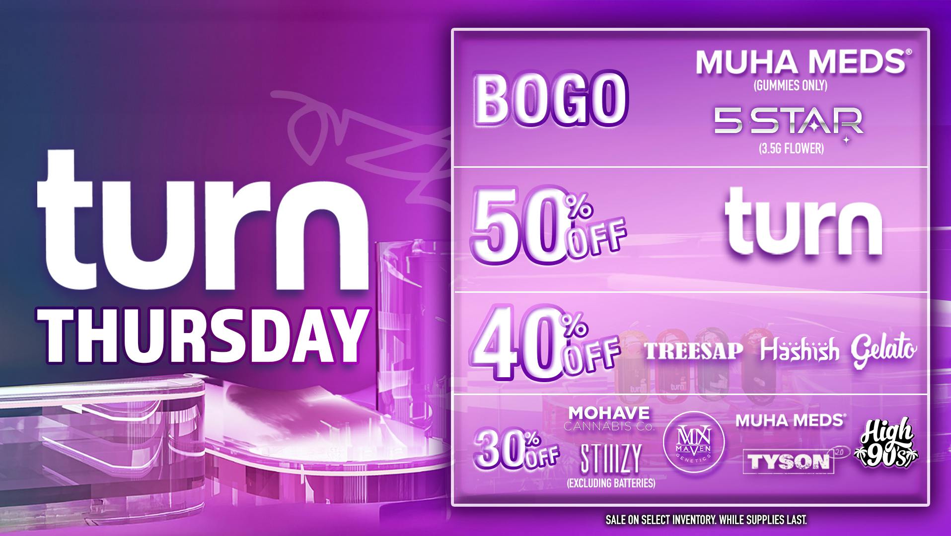 Grasshopper [Chula Vista] 50% OFF Every TURN Thursday!