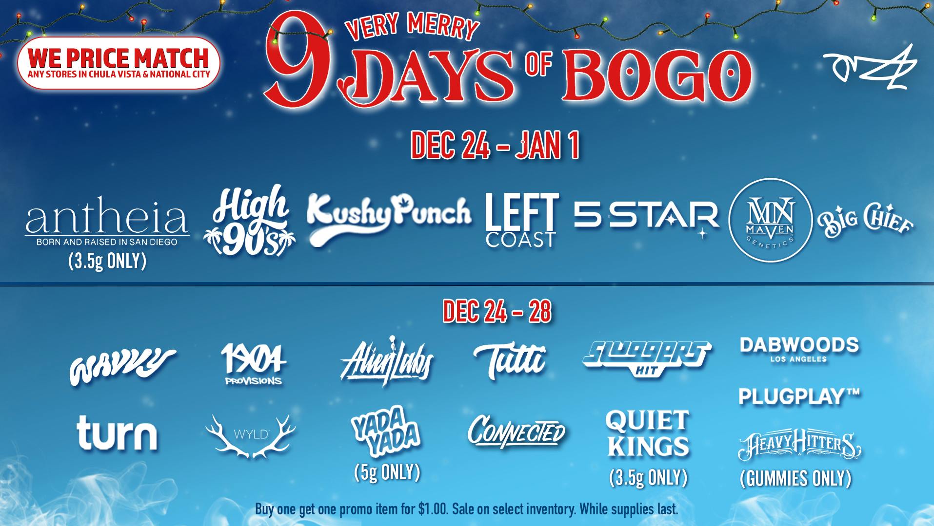 Grasshopper [Chula Vista] 9 Very Merry Days of BOGO! (Dec 24-Jan 1)