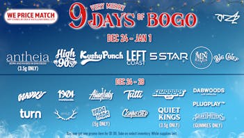 Grasshopper [Chula Vista] BOGO on 20+ Brands for 9 days! (Dec 24-Jan 1)