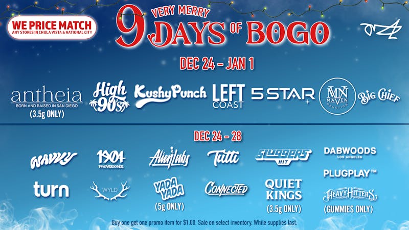 Grasshopper [Chula Vista] 9 Very Merry Days of BOGO! (Dec 24-Jan 1)