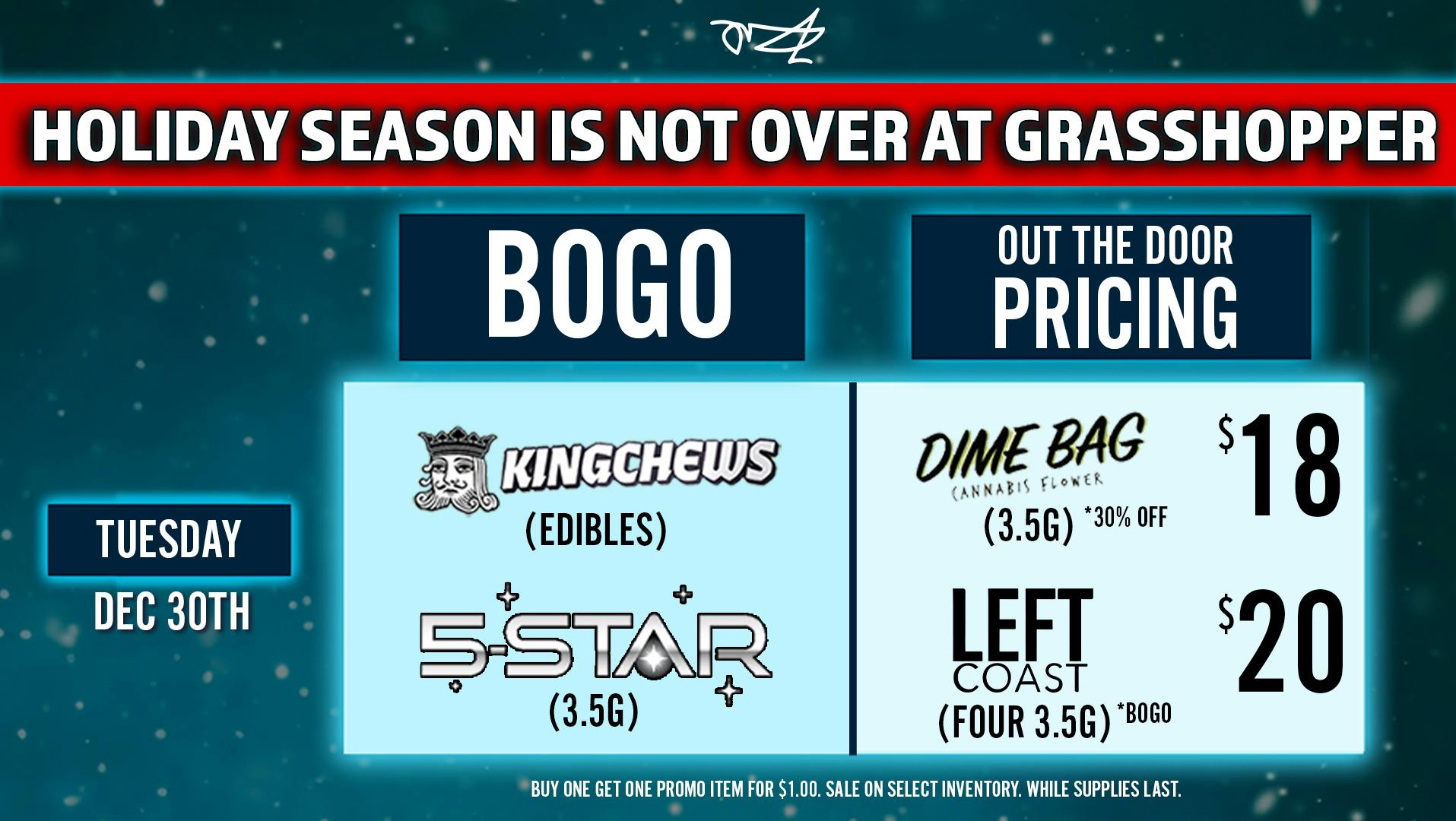 Grasshopper [Chula Vista] BOGO ALL Kingchews Edibles & 5 Star Flower 🔥