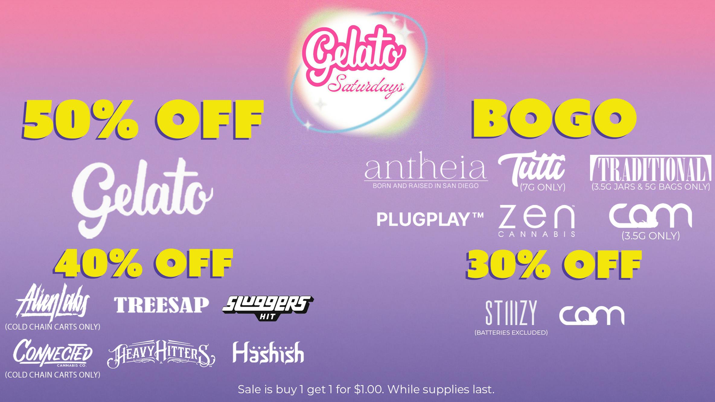 Grasshopper [Chula Vista] Gelato Saturday Deals!