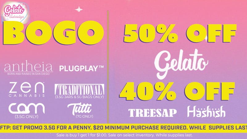 Grasshopper [Chula Vista] 50% OFF + More every Gelato Saturday!