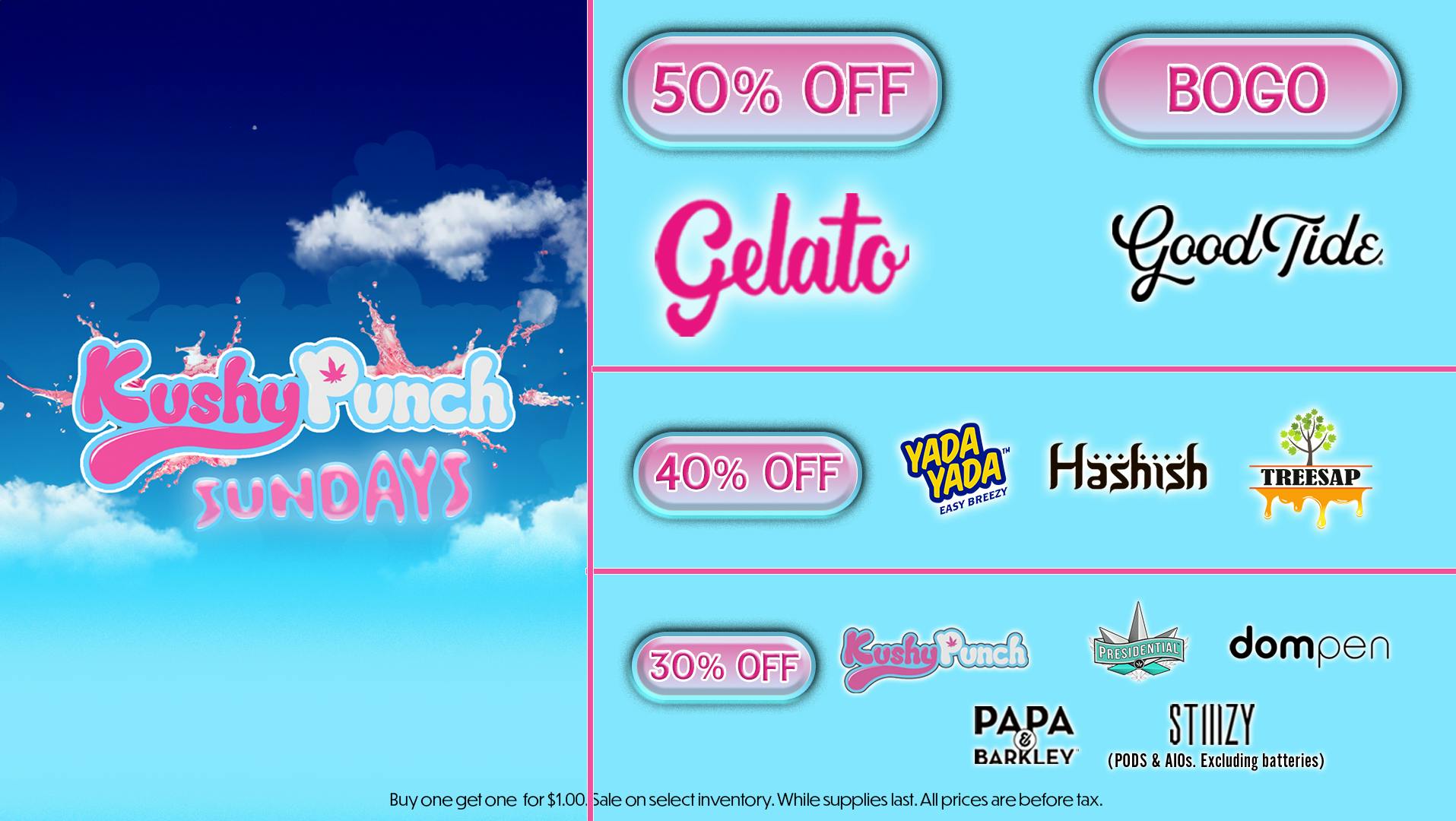 Grasshopper [Chula Vista] Up to 50% OFF every Kushy Punch Sunday!