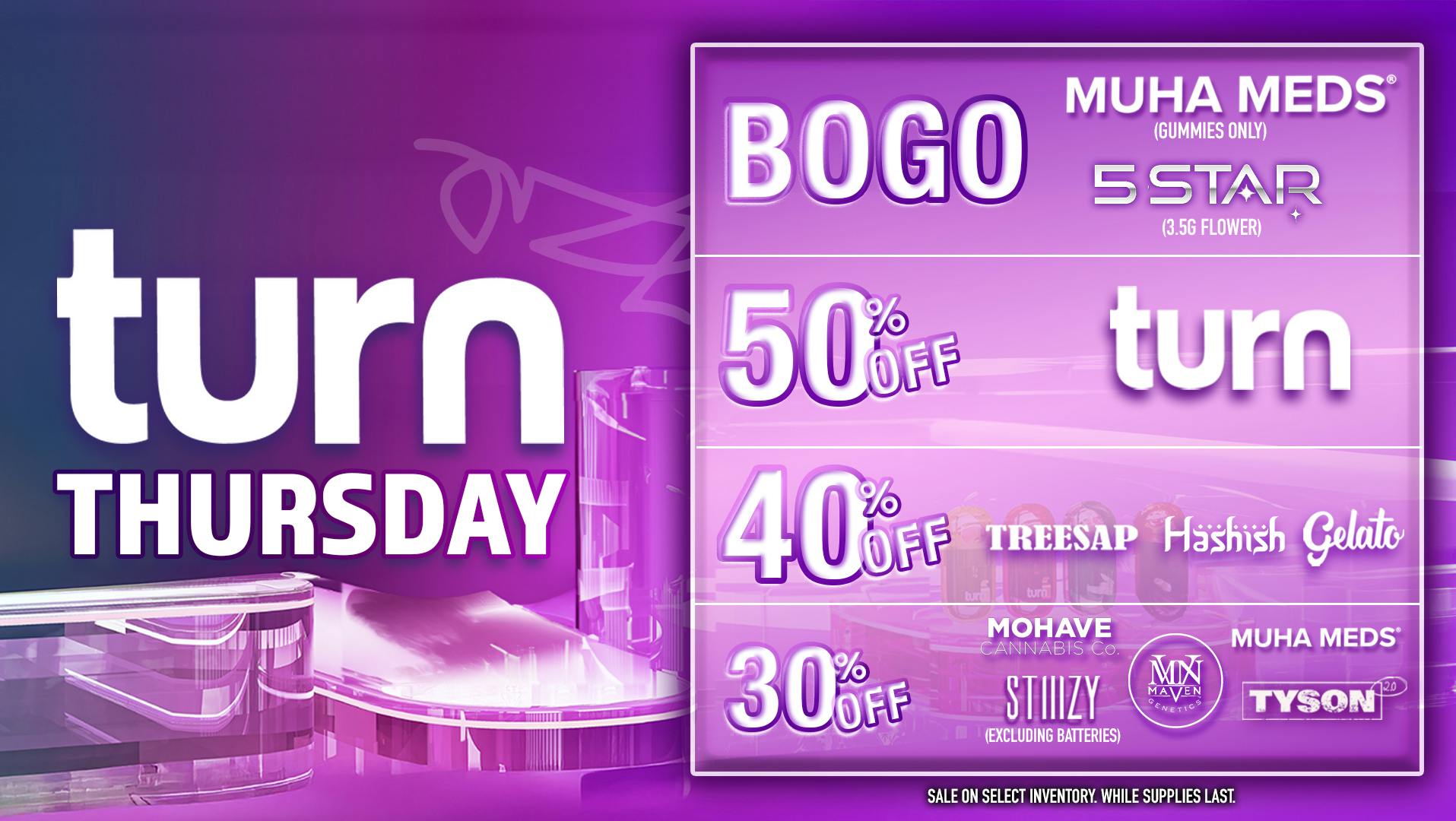 Grasshopper [Chula Vista] 50% OFF Every TURN Thursday!