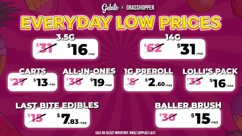 Grasshopper [Chula Vista] Lowest Gelato Prices in town only at Grasshopper!