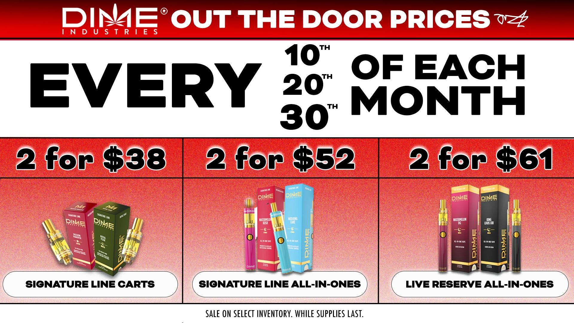 Grasshopper [Chula Vista] Dime Day — Lowest prices in town!