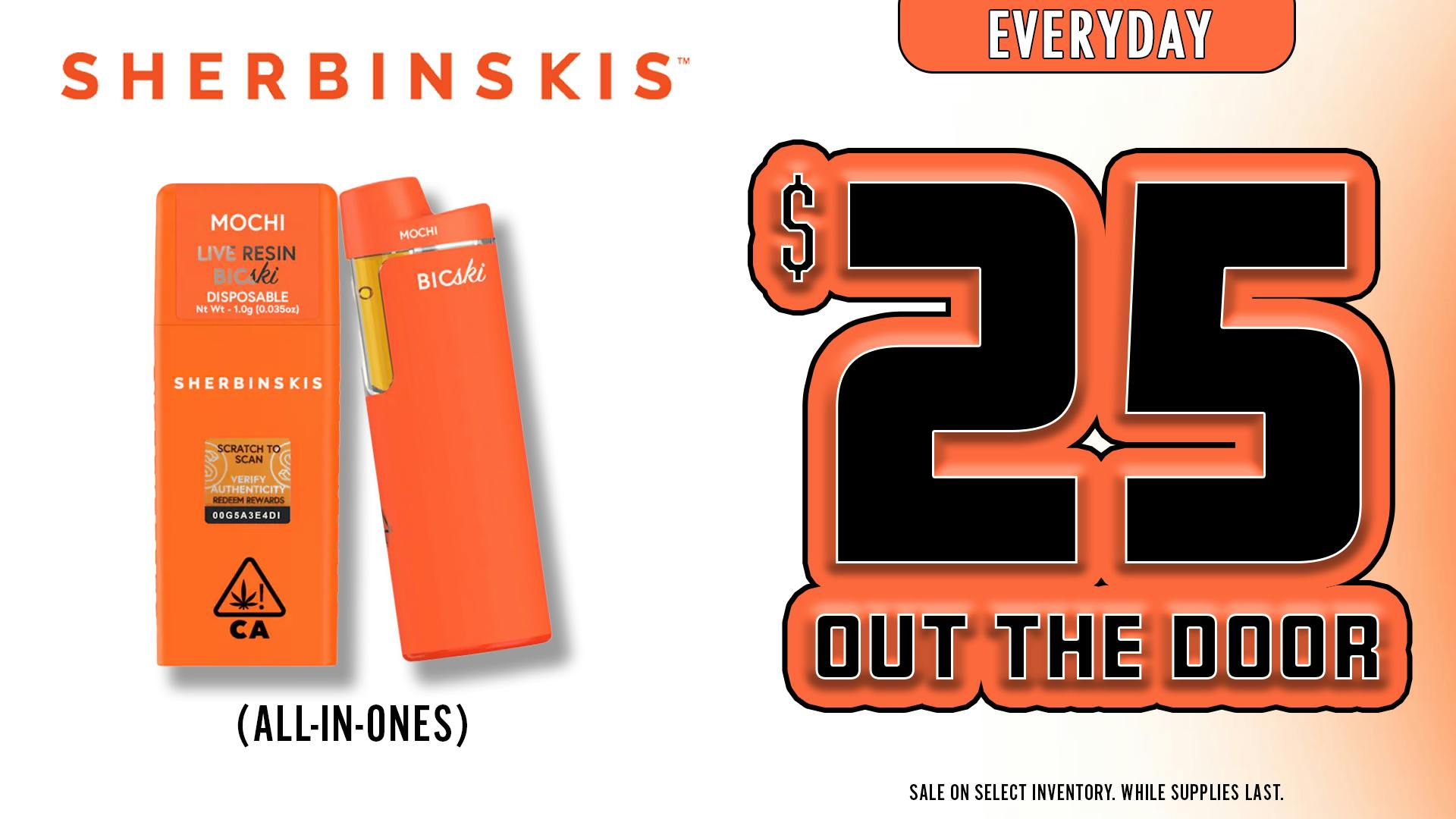Grasshopper [Chula Vista] Sherbinskis $25 Out The Door Blowout