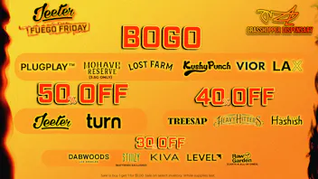 Grasshopper [Chula Vista] Jeeter Fuego Friday🔥 Up to 50% OFF!
