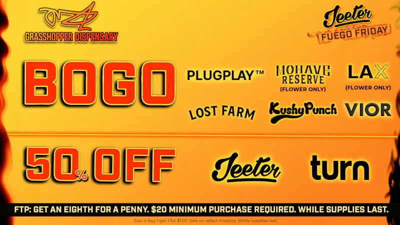 Grasshopper [Chula Vista] The most BOGOs of the week! + OTD prices! Today 🔥