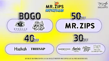 Grasshopper [Chula Vista] BOGO + 50% OFF Every Mr Zips Mondaze