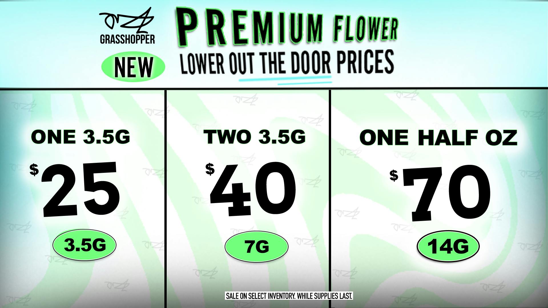 Grasshopper [Chula Vista] Mix & Match Grasshopper Flower; 14G ONLY $70 OTD!