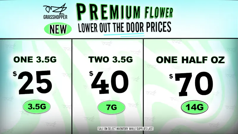 Grasshopper [Chula Vista] Mix & Match Grasshopper Flower; 14G ONLY $70 OTD!