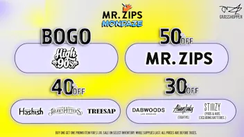 Grasshopper [Chula Vista] BOGO + 50% OFF Every Mr Zips Mondaze