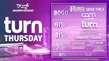 Grasshopper [Chula Vista] 50% OFF Every TURN Thursday!
