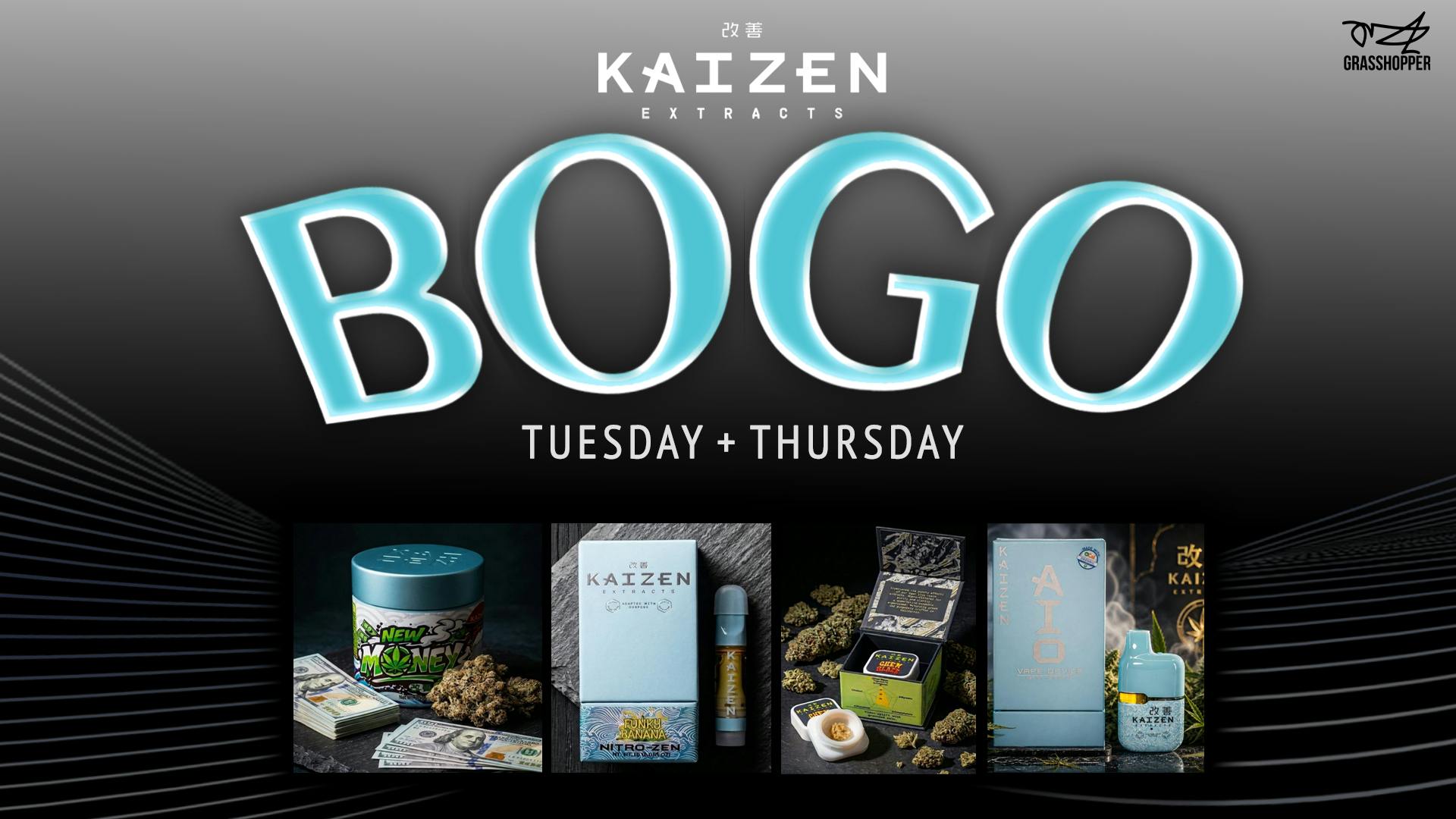 Grasshopper [Chula Vista] BOGO Kaizen Products!
