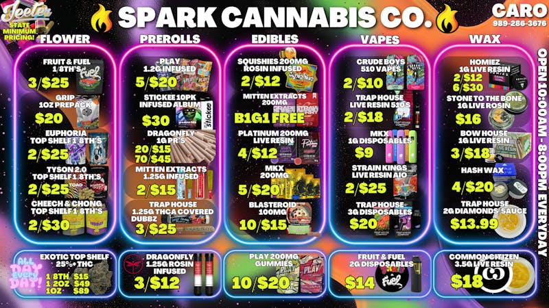 Spark Cannabis Co. 😱IT'S JEETER DAY! BUY ANY JEETER GET A FREE .5G😱